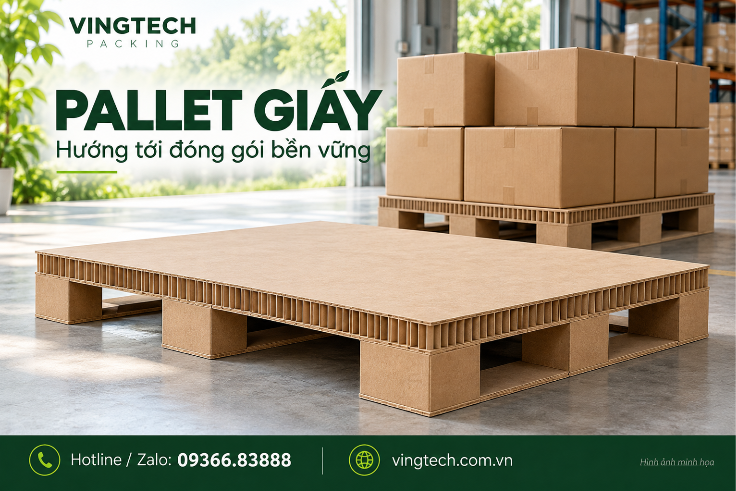 Pallet giấy – Hướng đi bền vững cho đóng gói và vận chuyển hàng hóa